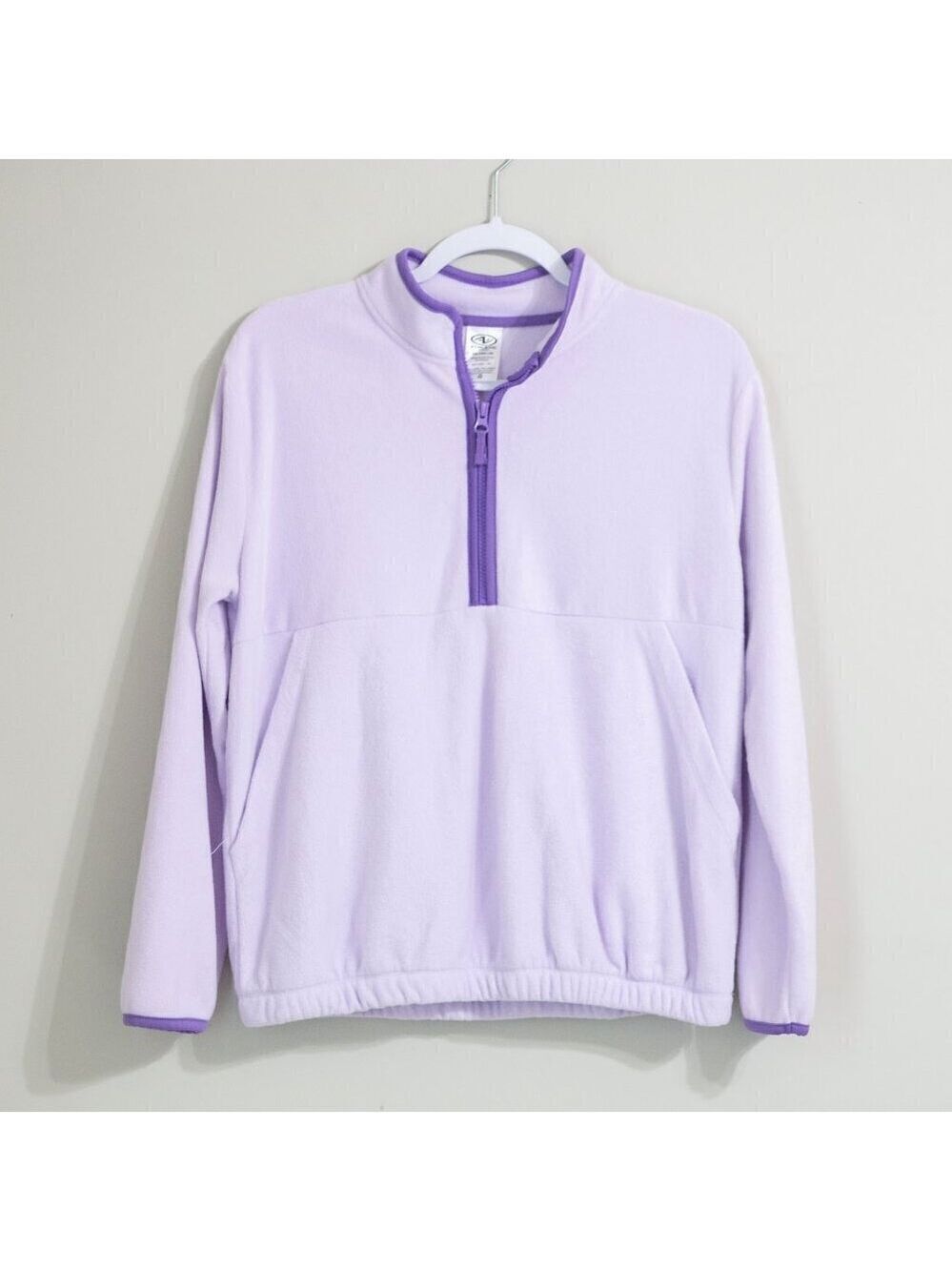 3 For$10 Athletic Works Purple Quarter Zip Fleece Pullover Girls Size XXL (18)